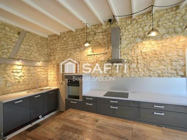 Maison 4 chambres, garage, cave, atelier et jardin
