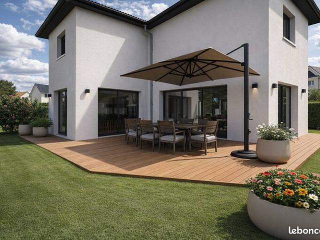 Maison 4 pièces 100m2 terrain plat et viabilisé