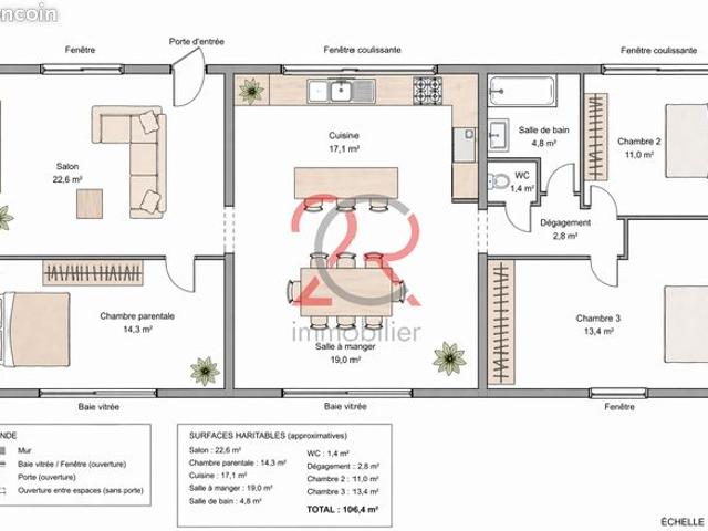 Maison 4 pièces 102 m²
