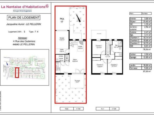 Maison 4 pièces 44640 Le Pellerin Réf: 10643