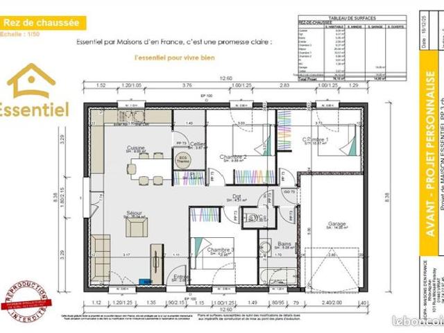 Maison 4 pièces 76 m²