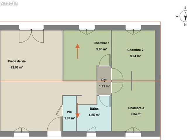 Maison 4 pièces 77 m²