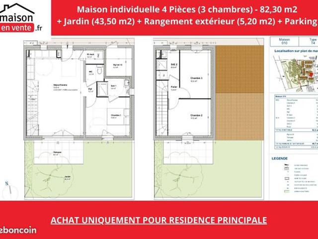 Maison 4 pièces 82 m²