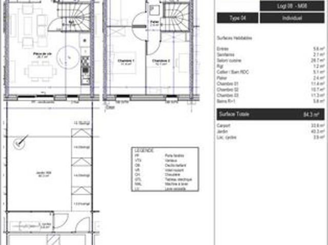 Maison 4 pièces 84 m²