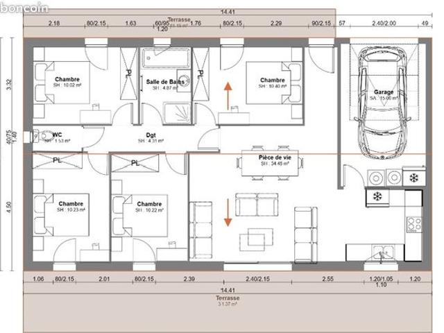 Maison 4 pièces 86 m²