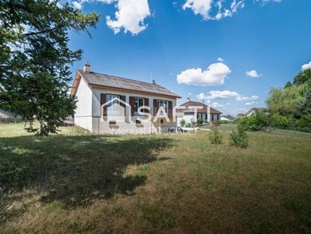 Maison 4 pièces de 76 m2 sur sous sol complet et sur son terrain clos de 814 m2