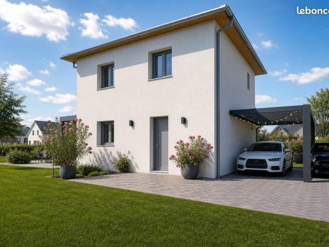 Maison 5 pièces 98m2 sur un terrain plat et viabilisé de 338m2