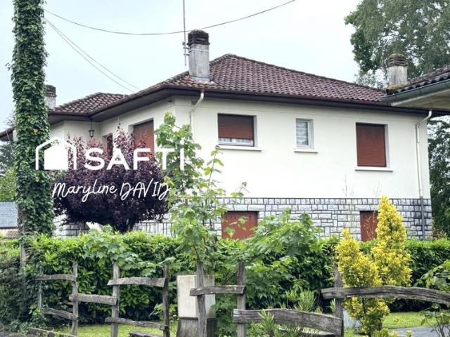 Maison 60's spacieuse avec grand garage et jardin
