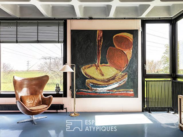 Maison contemporaine avec jardin