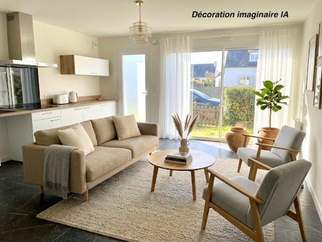 Maison contemporaine en bord de mer avec jardin