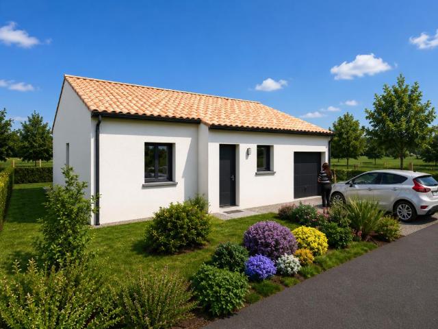 Maison 86 m2 + garage 15 m2 sur terrain viabilisé Saint Lumine de Coutais