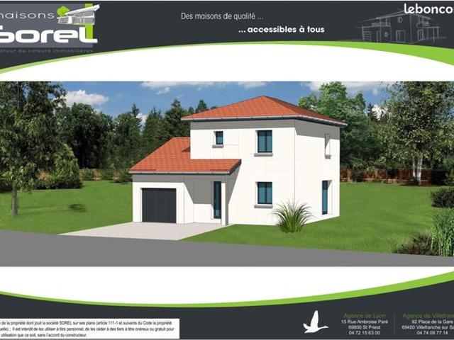 Maison 89.36 m² avec terrain à SAINT JEAN DE NIOST 01
