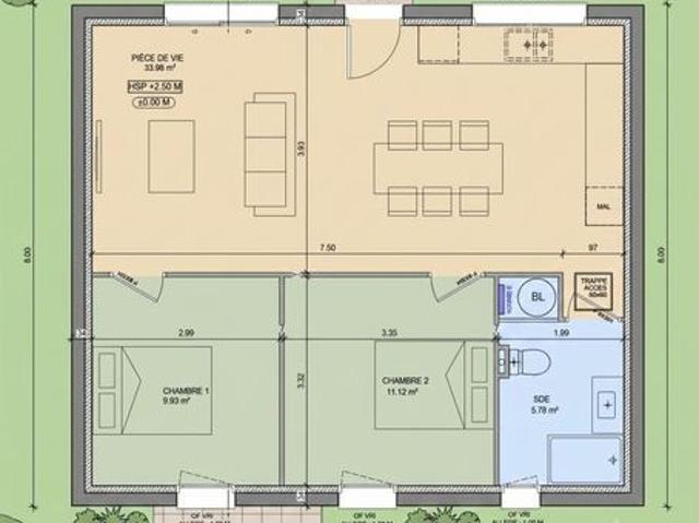 Maison 90 m² Romagne