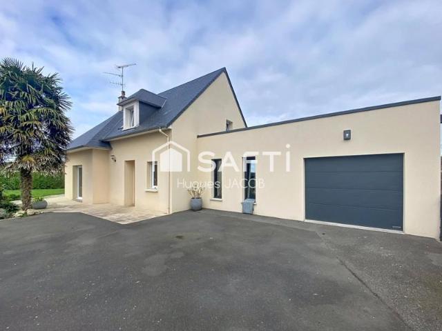 Maison contemporaine 6 pièces avec vie possible de plain pied, 4 chambres, terrasse bien exposée et garage