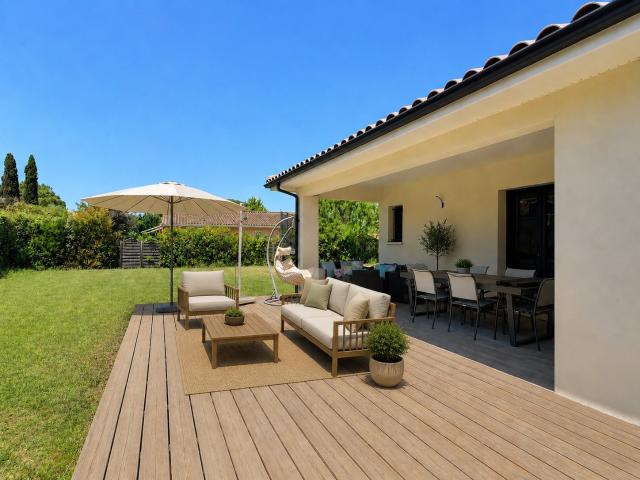 Maison contemporaine T5 de plain pied 123 m2 Terrain 840 m2
