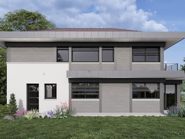 Maison contemporaine avec jardin