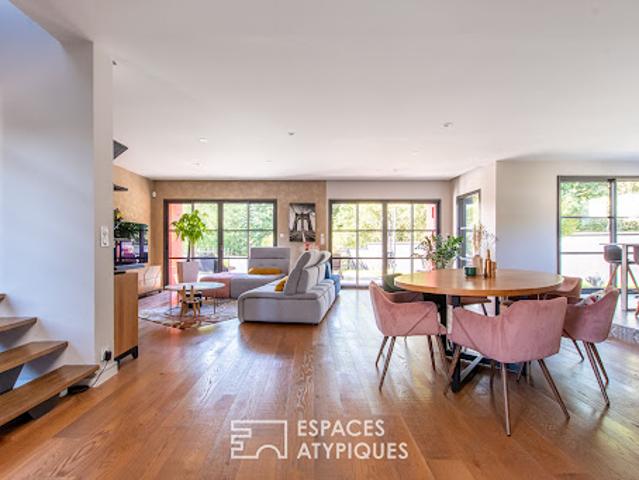 Maison contemporaine avec jardin