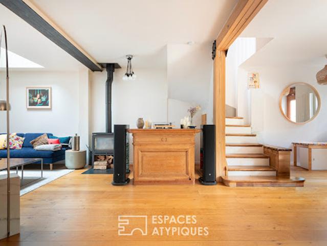 Maison contemporaine avec jardin
