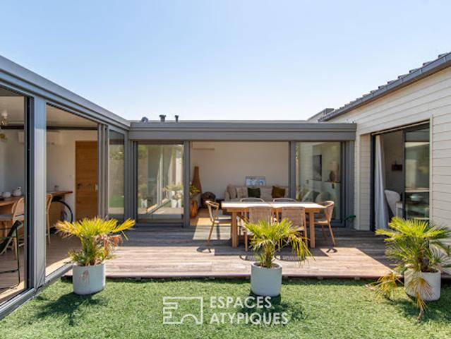 Maison contemporaine avec jardin et terrasse