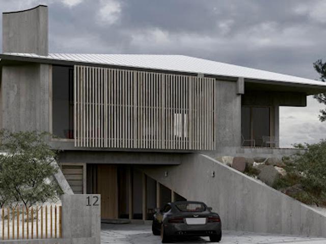 Maison contemporaine avec piscine en bord de mer