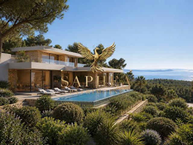 Maison contemporaine avec piscine et terrasse