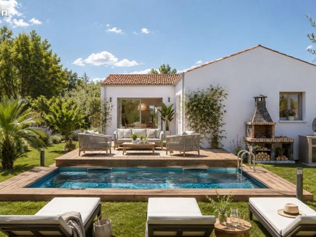 Maison contemporaine de 100 m² avec terrain viabilisé de 750 m² à Bessan – 3 chambres, garage et projet sur mesure proche de la mer entre Béziers et