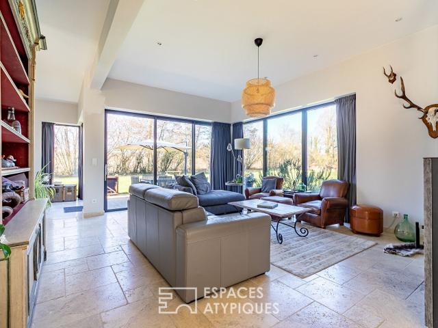 Maison contemporaine en ossature bois, au coeur d'un écrin de n