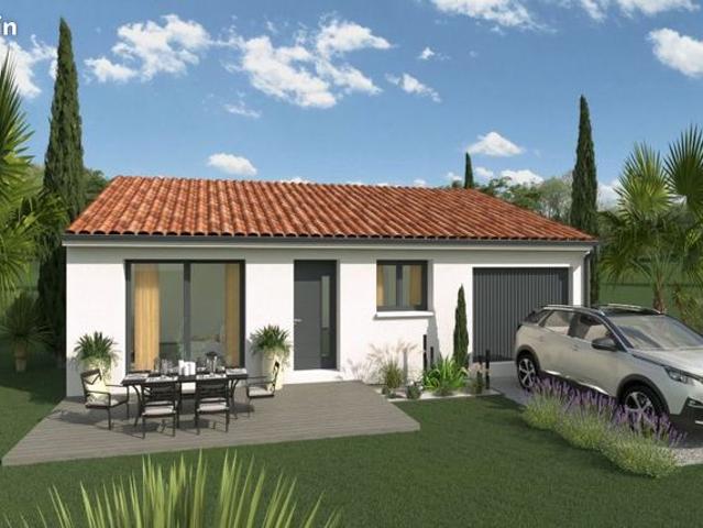 Maison contemporaine neuve 83 m² avec garage sur terrain viabilisé de 300 m²