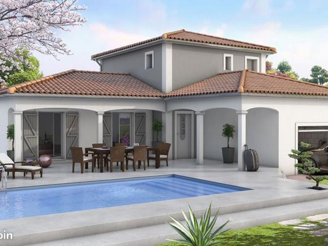 Maison contemporaine neuve à construire avec terrain de 599 m² à Saint Jean Lasseille 66300 – 3 chambres, suite parentale et garage 15 m²