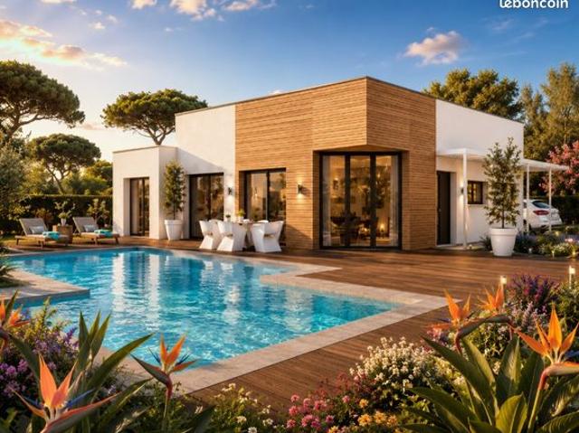 Maison contemporaine neuve de 98 m² avec suite parentale sur terrain viabilisé de 234 m² à Lattes 34970