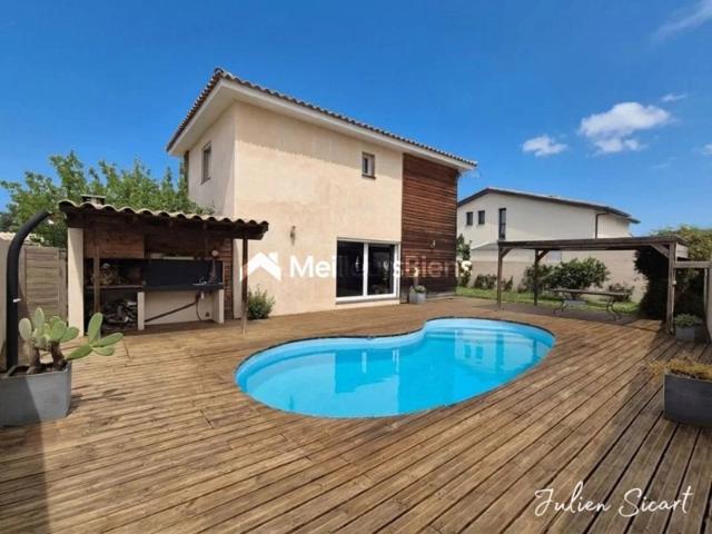 Maison contemporaine ossature bois 135 m² – DPE A – Piscine – Terrain 573 m²