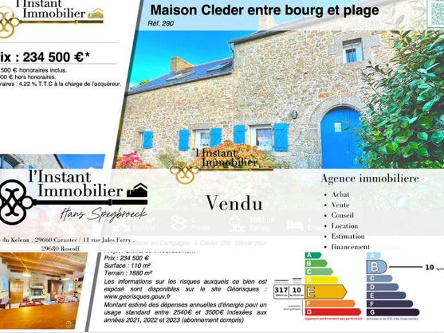 Maison Cleder 5 pièce s 110 m2