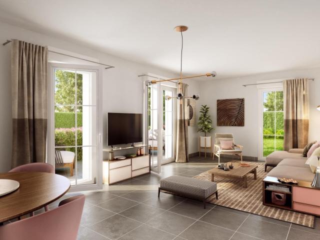 Maison neuve 4 pièces avec 2 jardins