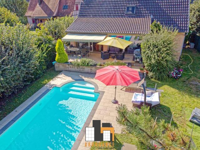 Illkirch sud maison bourgeoise de 225m2 sol sur 8,79a avec pisci