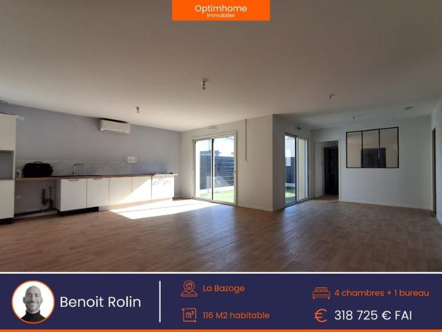 Maison à vendre 6 pièces LA BAZOGE 72