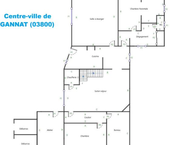 Maison à vendre centre ville de GANNAT 03