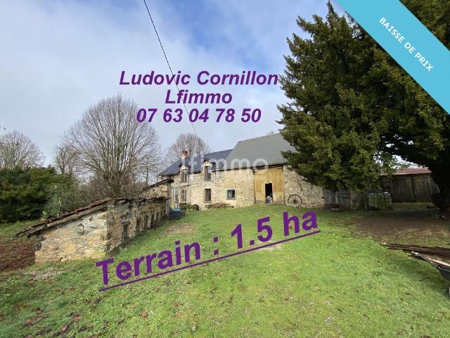 Maison à la campagne: 119m2, granges, 1.5ha
