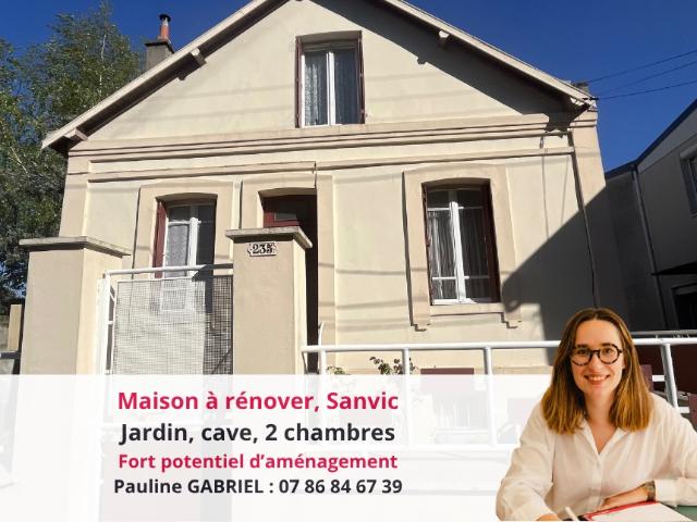 Maison à rénover, Sanvic, 77 m2, 2 chambres, jardin