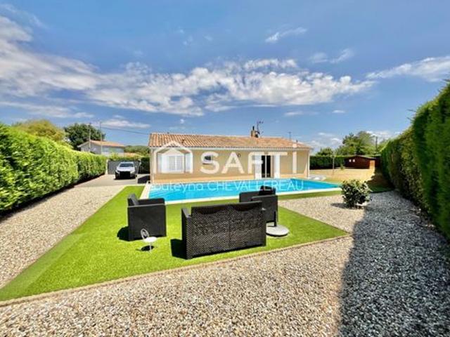 Maison avec 3 chambres, jardin, garage et piscine