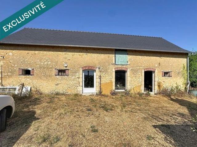 Maison avec grande dépendance en pierres sur 4 hectares 72430 Chantenay Villedieu