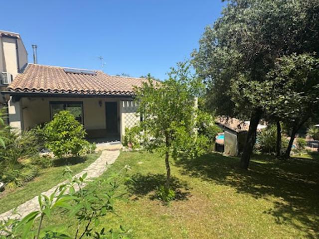 Maison contemporaine avec piscine et jardin