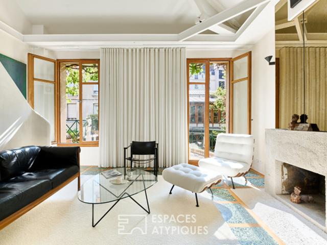 Maison d'architecte avec terrasse au calme d'une impasse