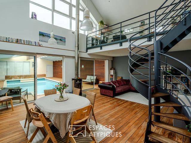 Maison d'architecte avec piscine intérieure à 5 mn du centre ville de Cherbourg