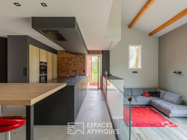Maison d'architecte familiale et son atelier