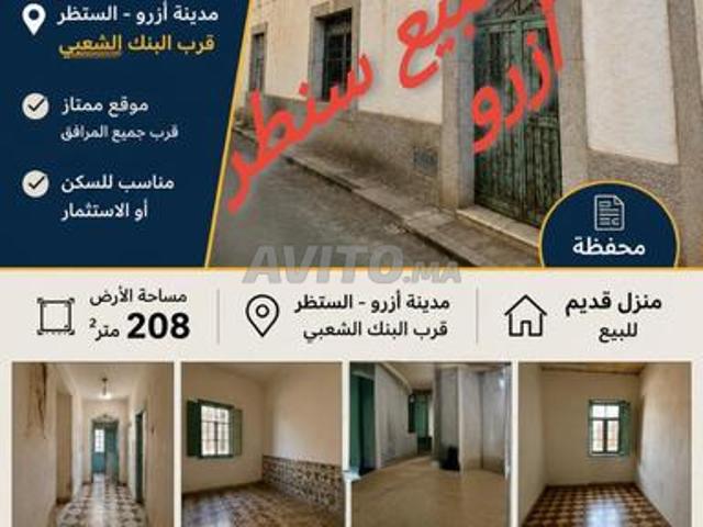 Maison de 208 m² à vendre centre ville Azrou près de Bank Chaabi