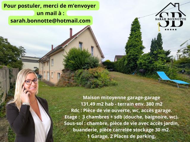 Maison de 2004, 131,49 m2 habitables avec terrasse et jardin