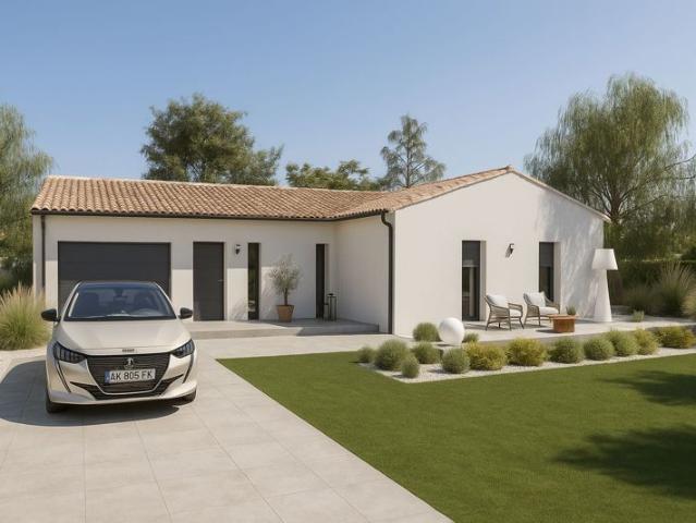 Maison de 74.44 m² sur un terrain de 440 m² à MAUZE SUR LE MIGNON en DEUX SEVRES 79
