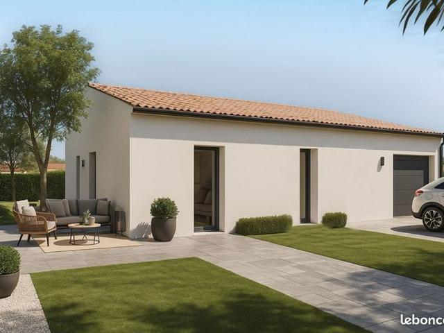 Maison de 76.45 m² sur un terrain de 1853 m² à BONNES en VIENNE 86