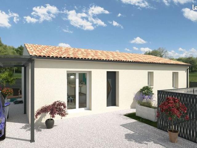 Maison de 83.78 m² sur un terrain de 427 m² à GOND PONTOUVRE en CHARENTE 16
