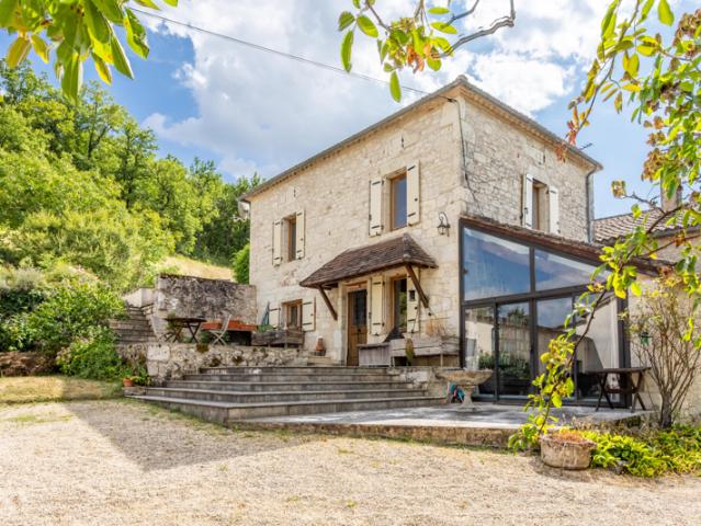 Maison de campagne, annexe, jardin, piscine, granges